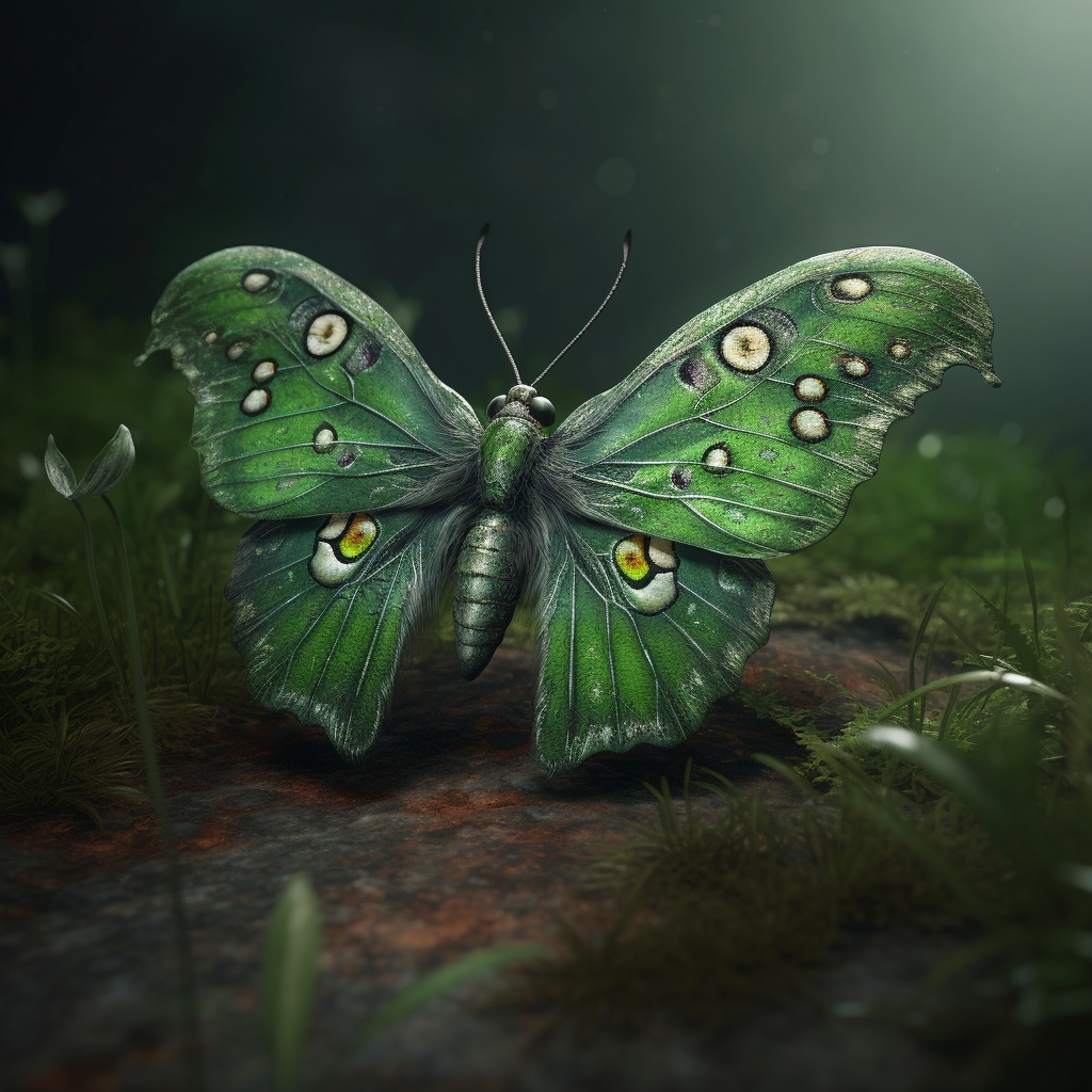 Poisonous green butterfly